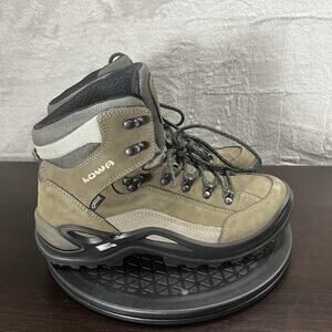 Lowa Renegade GTX Mid Women's Size 10 Brown Leather Hiking Lace Up Boots EUC